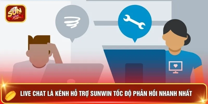 Hỗ Trợ SUNWIN - 4 Cách Nhận Sự Giúp Đỡ "Nhanh Như Chớp" 1 Live Chat là kênh hỗ trợ SUNWIN tốc độ phản hồi nhanh nhất
