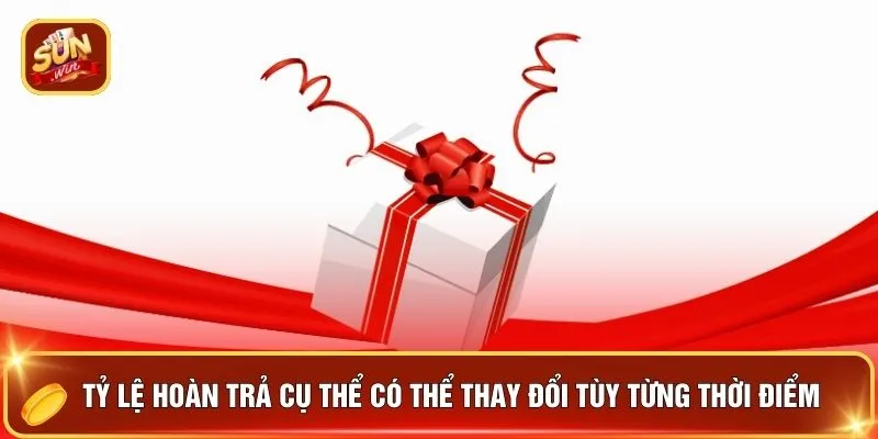 Tỷ lệ hoàn trả cụ thể có thể thay đổi tùy từng thời điểm